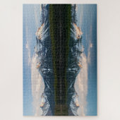 Wunderschöne Felswand Reflektionen Landschaft Puzzle (Vertikal)