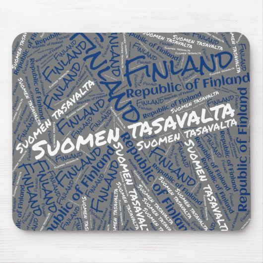 Wunderschöne finnische Flaggenfarben Patriotic Mousepad (Vorne)