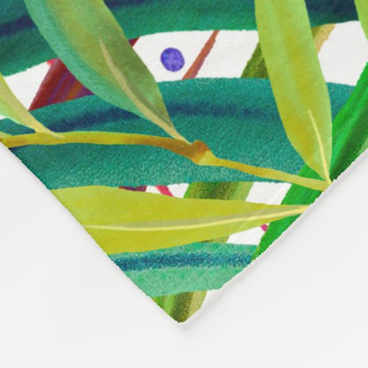 Wunderschöne Flamingo Aquarellbild. Afrika Fleecedecke (Ecke)