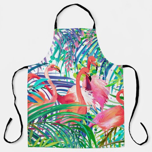 Wunderschöne Flamingo Aquarellbild. Afrika Schürze (Vorderseite)