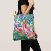 Wunderschöne Flamingo Aquarellbild. Afrika Tasche (Von Nahem)