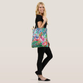 Wunderschöne Flamingo Aquarellbild. Afrika Tasche (Am Model)