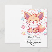 Wunderschöne Forest Fox Babydusche Dankeskarte (Vorne/Hinten)