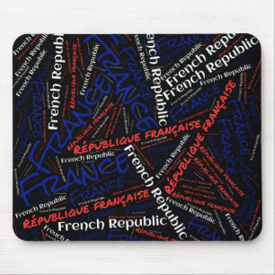Wunderschöne Frankreich Flaggenfarben Patriotic Mousepad