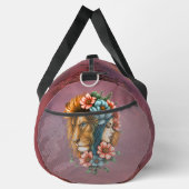 Wunderschöne Frau, deren langes, fließendes Haar Duffle Bag (Rechts)