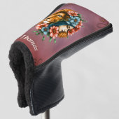 Wunderschöne Frau, deren langes, fließendes Haar Golf Headcover (3/4 Vorderseite)