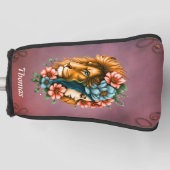 Wunderschöne Frau, deren langes, fließendes Haar Golf Headcover (Vorderseite)