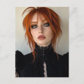 Wunderschöne Frau mit roten Haaren Postkarte (Vorderseite)
