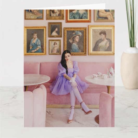 wunderschöne Frauen mit gemalteten Bildern Grußkar Karte (Vorderseite)