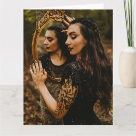 wunderschöne Frauen mit Spiegelgrüßkarte Karte