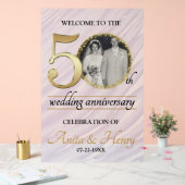 Wunderschöne frostige 50. Hochzeitsjubiläum Acrylschild (Hochzeit)