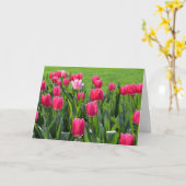 wunderschöne Frühlingsrosatulpenglücliche Geburtst Karte (Gelbe Blume)