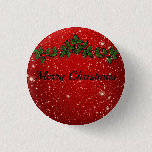 Wunderschöne Funkelnd Weihnachten Button (Vorderseite)