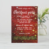Wunderschöne Funkelnd Weihnachtseinladung Einladung (Stehend Vorderseite)