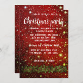 Wunderschöne Funkelnd Weihnachtseinladung Einladung (Vorne/Hinten)