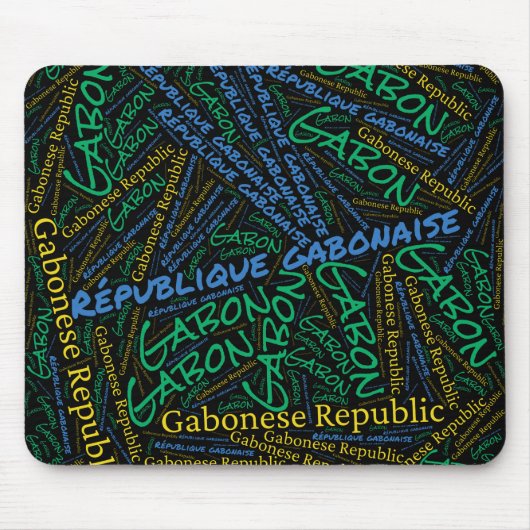 Wunderschöne Gabon Flag Farben Patriotic Mousepad (Vorne)