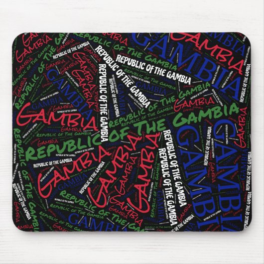 Wunderschöne Gambia Flag Farben Patriotic Mousepad (Vorne)