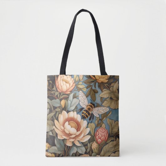 Wunderschöne Gartenbiene mit Protea-Blumen Tasche (Vorderseite)