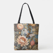 Wunderschöne Gartenbiene mit Protea-Blumen Tasche (Rückseite)