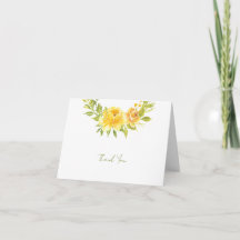 Wunderschöne gelbe Blumen-Dankeskarten