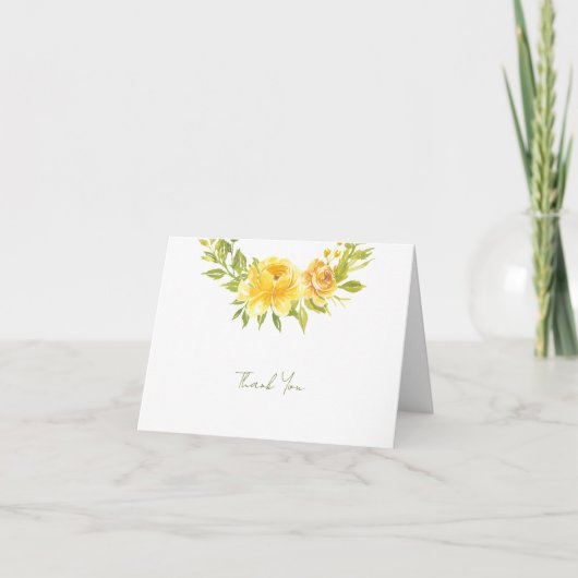 Wunderschöne gelbe Blumen-Dankeskarten Dankeskarte (Vorderseite)