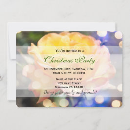 Wunderschöne, gelbe Rosensträucher - Blume Weihnac Einladung