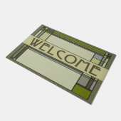 Wunderschöne geometrische Muster für Grüne Künste Fußmatte (Schrägansicht)