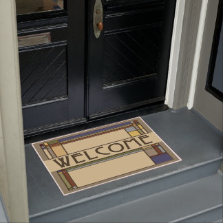 Wunderschöne, geometrische Muster von Herbstkunst  Fußmatte