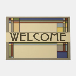 Wunderschöne, geometrische Muster von Herbstkunst  Fußmatte