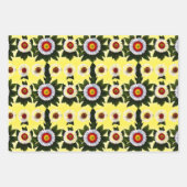 Wunderschöne Gerbera Blume rot, grün, gelb Geschenkpapier Set (Vorderseite 3)