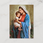 Wunderschöne Gold Rahmen katholische Schwangerscha Platzkarte (Rückseite)