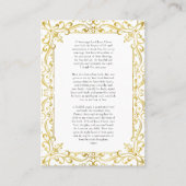 Wunderschöne Gold Rahmen katholische Schwangerscha Platzkarte (Vorderseite)
