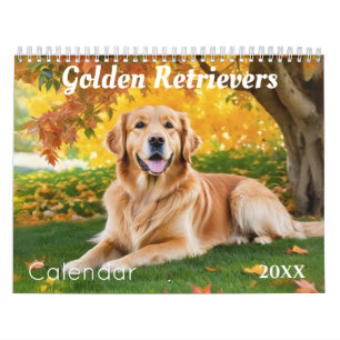 Wunderschöne Golden Retriever Hundeliebhaber Wand Kalender