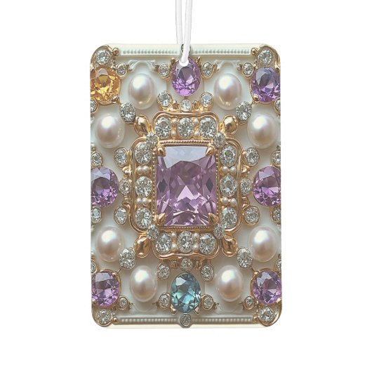 Wunderschöne Goldmedaillen Diamantpearls Autolufterfrischer (Rückseite)