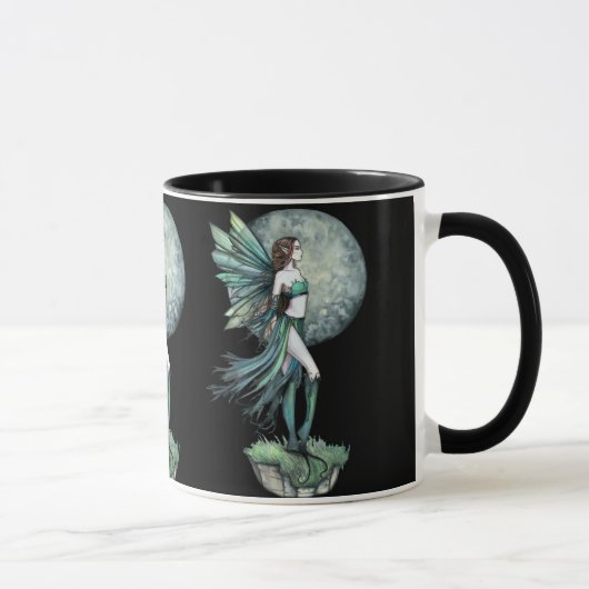 Wunderschöne Grüne Mond Fee Kaffeetasse (Rechts)