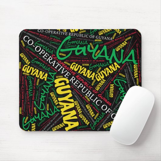 Wunderschöne Guyana Flag Farben Patriotic Mousepad (Mit Mouse)