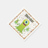 Wunderschöne Halloween-Gruppe von kleinen Monstern Serviette (Ecke)