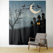 Wunderschöne Halloween-Kulisse mit Spuk Haus Wandteppich (Beispiel)