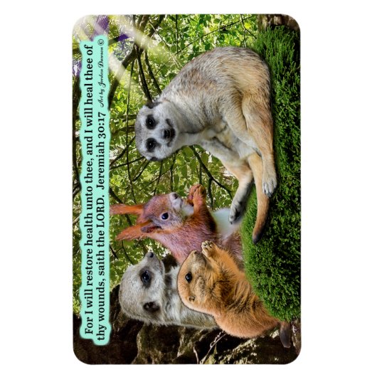 Wunderschöne Heilschrift Magnet Jeremiah 30:17 (Vertikal)