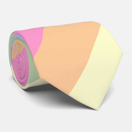 Wunderschöne hellpastellfarbene Regenbogenstreifen Krawatte (Gerollt)