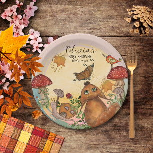 Wunderschöne Herbstduschplatte Pappteller