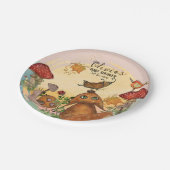 Wunderschöne Herbstduschplatte Pappteller (Schrägansicht)