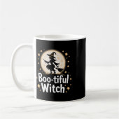 Wunderschöne Hexenmond-Silhouette Halloween 1 Kaffeetasse (Links)