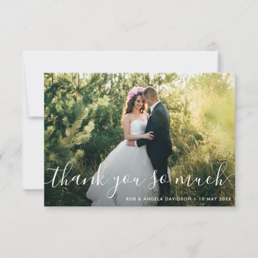 wunderschöne Hochzeitsschreiben danke Foto (Vorderseite)