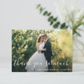 wunderschöne Hochzeitsschreiben danke Foto (Stehend Vorderseite)