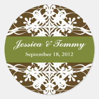 Wunderschöne Hochzeitstempel Runder Aufkleber