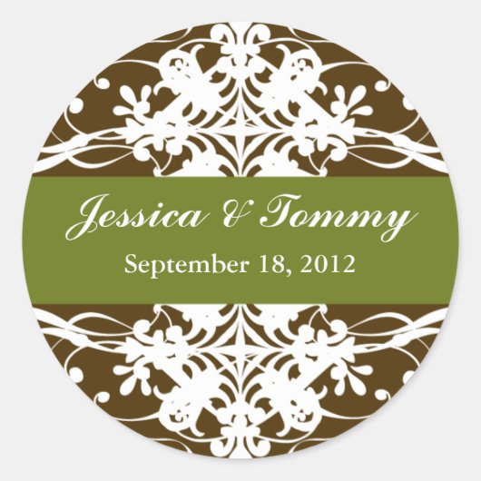 Wunderschöne Hochzeitstempel Runder Aufkleber (Vorderseite)