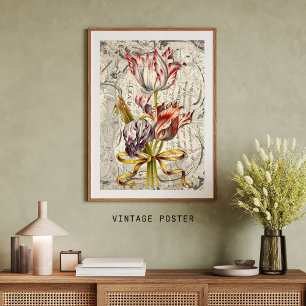Wunderschöne holländische Tulpen Vintage-Decoupage Seidenpapier