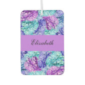 Wunderschöne Hydrangea-Blüten, personalisierbar Autolufterfrischer (Vorderseite)