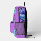 Wunderschöne Hydrangea-Blüten, personalisierbar Bedruckter Rucksack (Rechts)